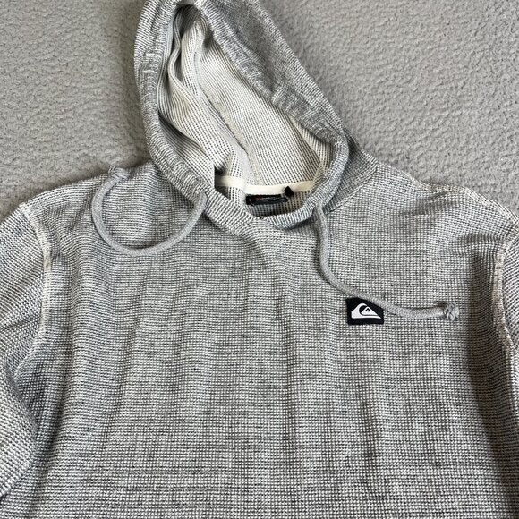 Hurley Sweatshirt Mens XL Gray Hoodie Thermal Waffle Pullover Sweater Surf Skate - Picture 2 of 10